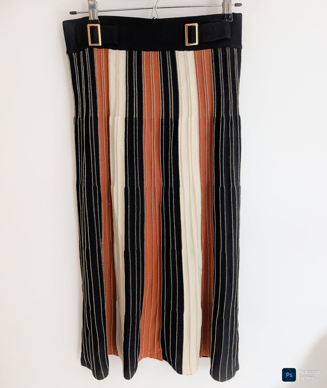 Striped Maxi Knit Skirt