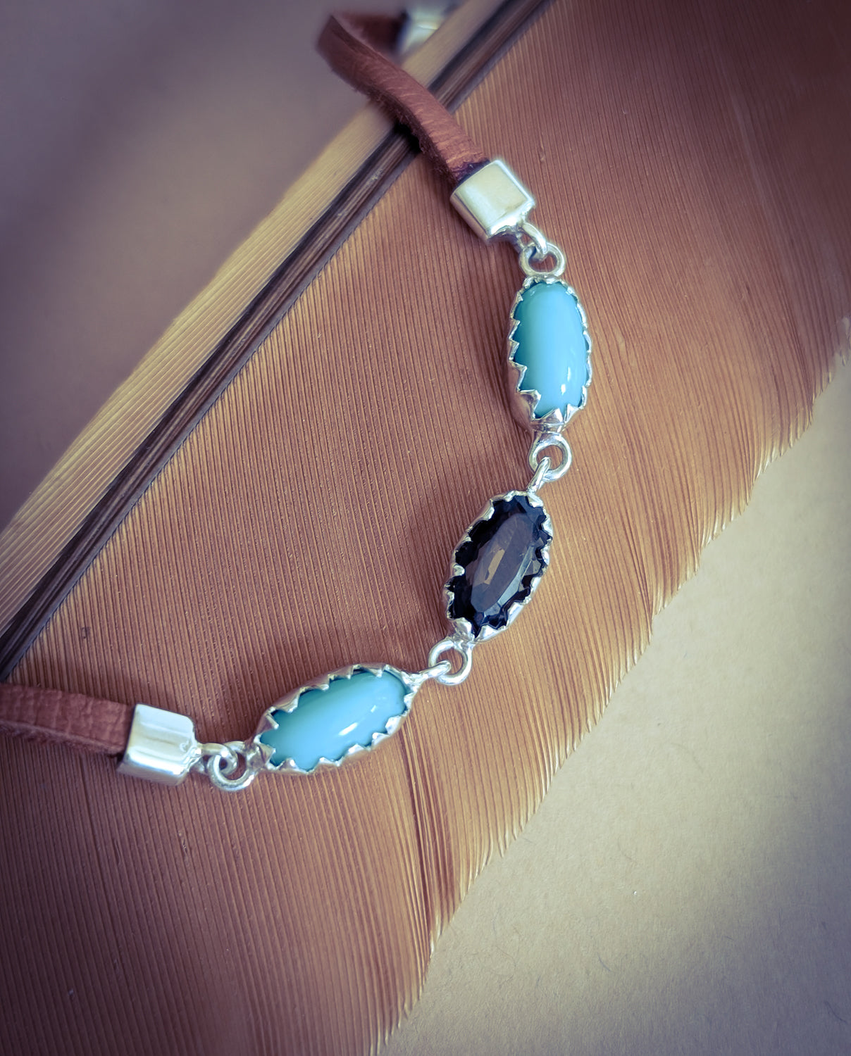 Smoky Quartz & Turquoise Bracelet