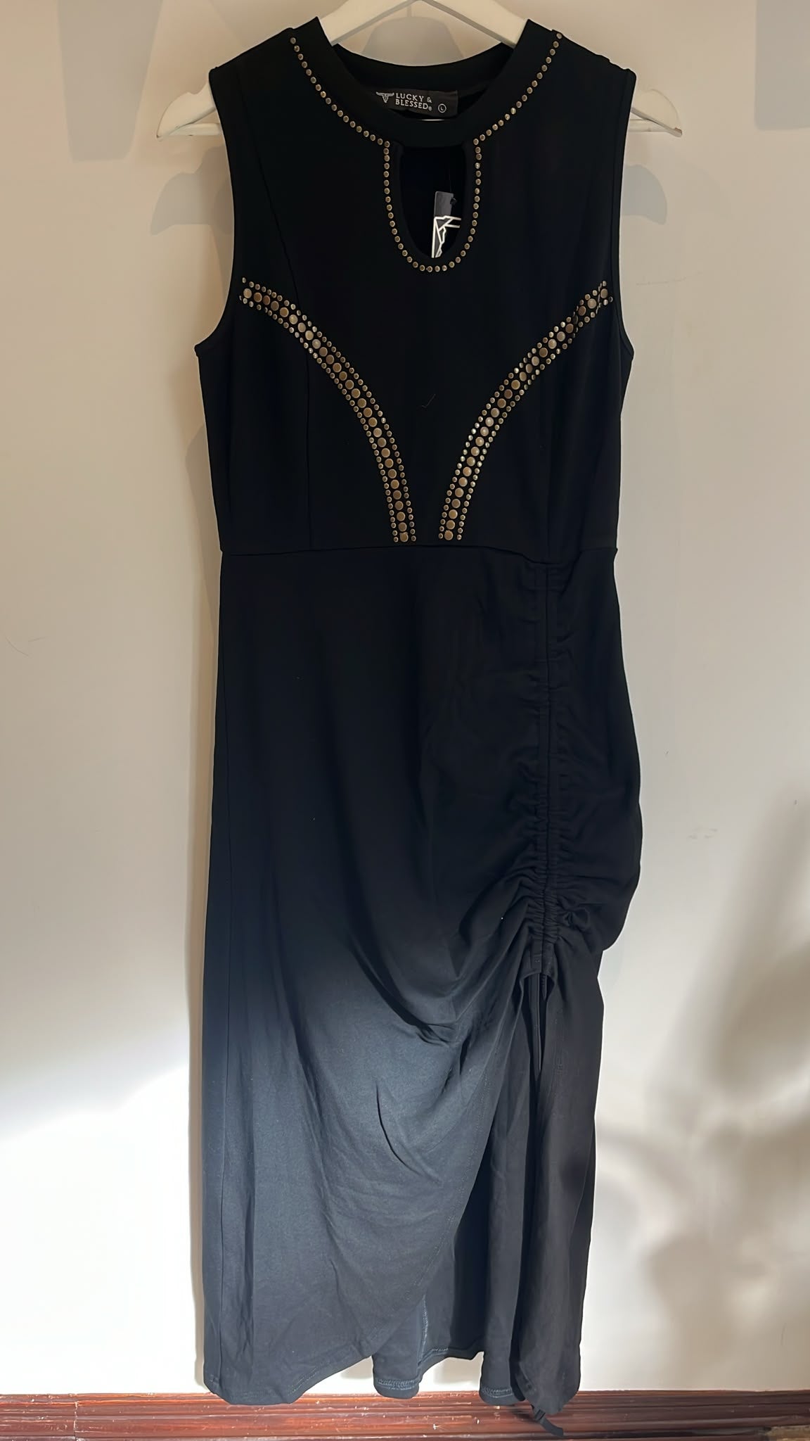 Black Studded Party Dress (L)