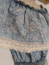 Boho Embroidered Crop Top S/M
