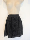 Black Boho Mini Skirt S