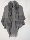 Grey Fringe Shawl o/s