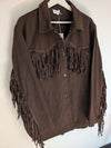 Brown Fringe Shacket M