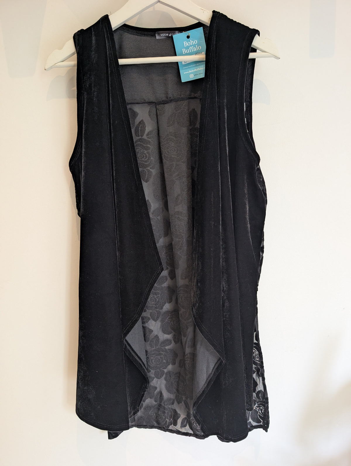 Velvet Black Rose Waistcoat