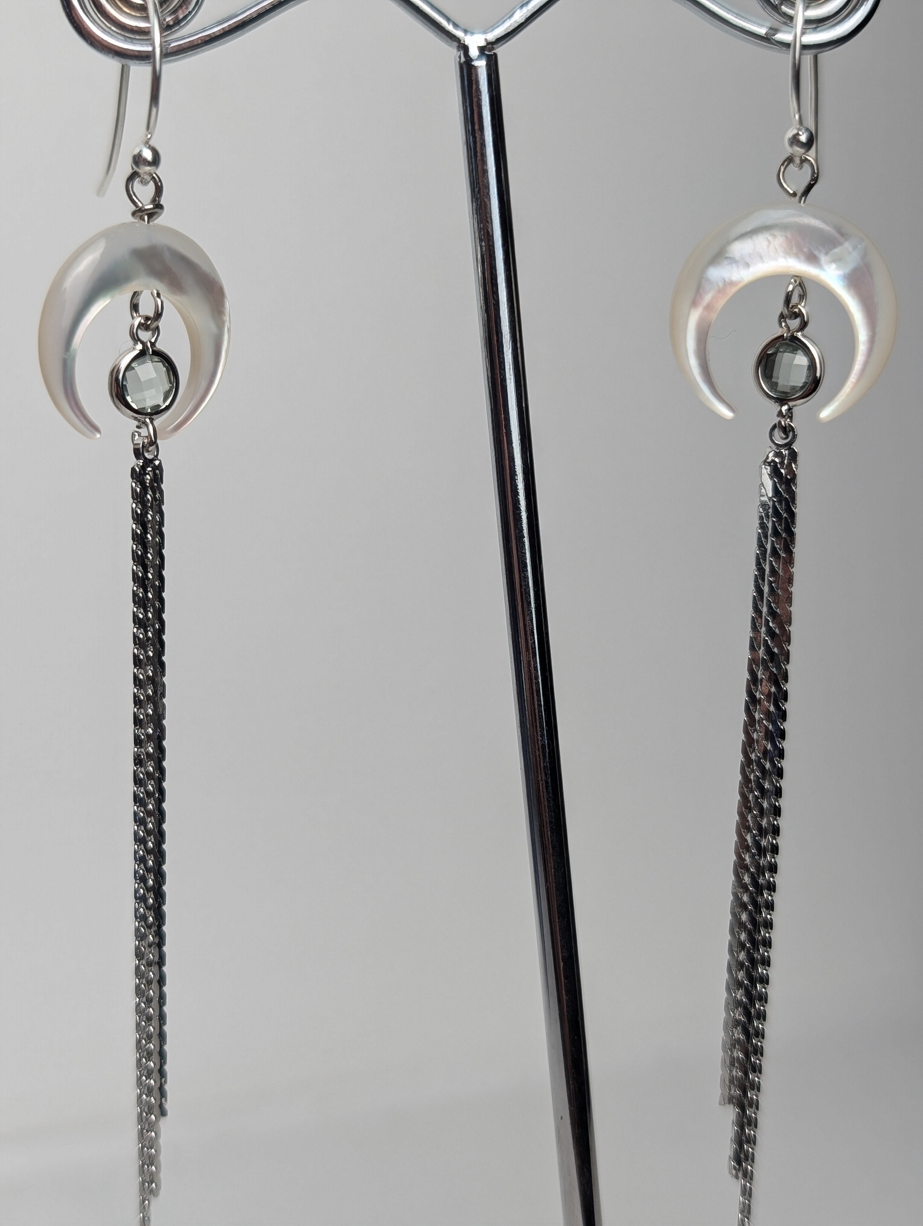 Glass Crescent Earrings - Boho Buffalo Accessories
