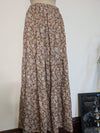 Brown Floral Maxi skirt L