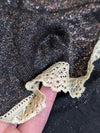 Brown Lace Shimmer Skirt S