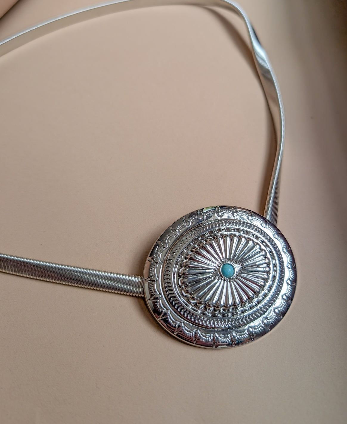 Metal Concho Stretch Belt