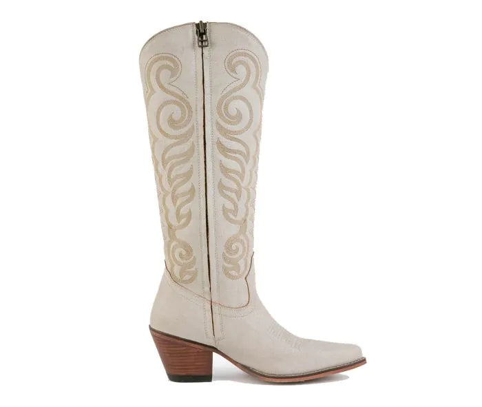 Tall Cream Cowgirl Boots - Boho Buffalo Accessories
