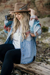 Brown Turquoise Flower Western Hat - Boho Buffalo Accessories