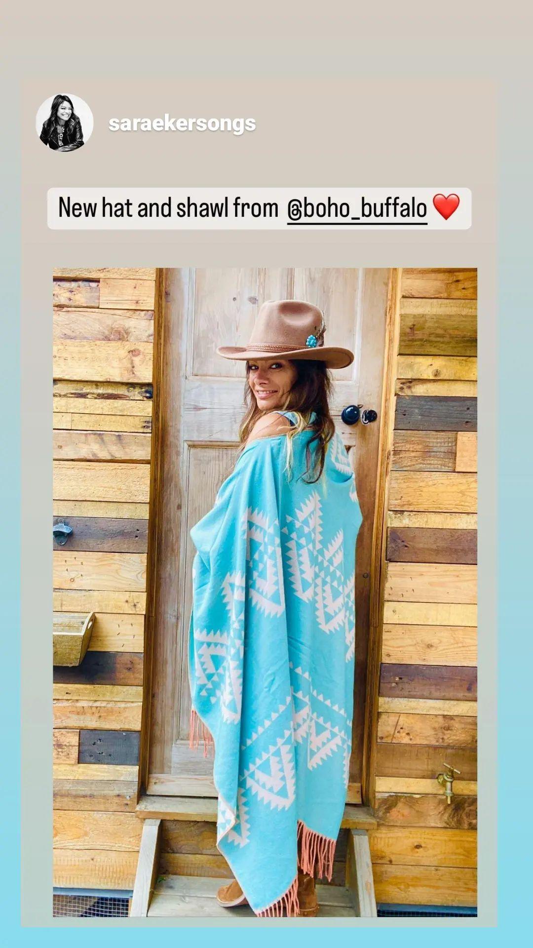 Brown Turquoise Flower Western Hat - Boho Buffalo Accessories