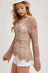 Blush Boho Crochet Jumper