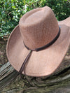 Vegan Felt Cowboy Hat (Terracotta)