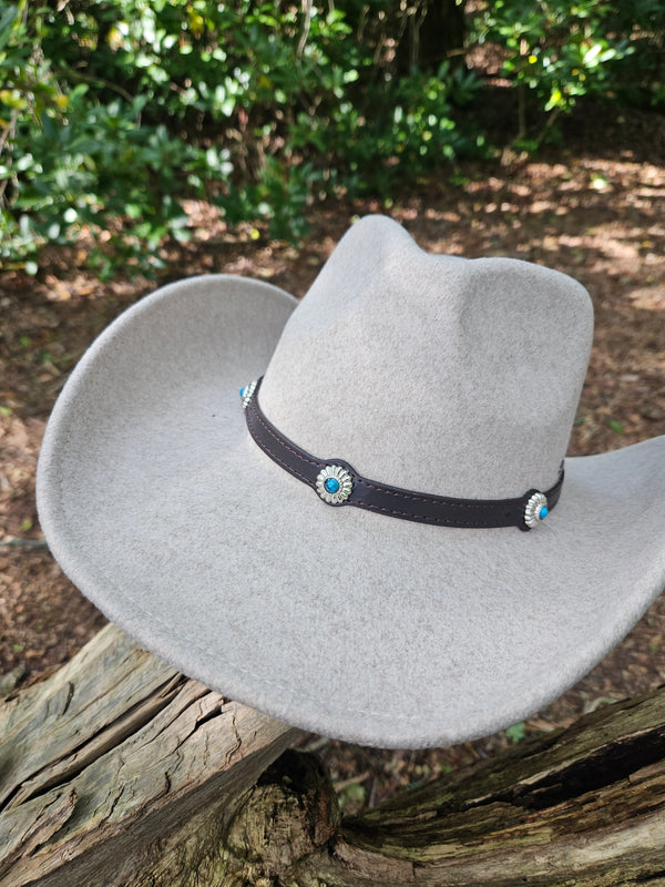 Vegan Felt Cowboy Hat (Ivory)