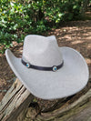 Vegan Felt Cowboy Hat (Ivory)
