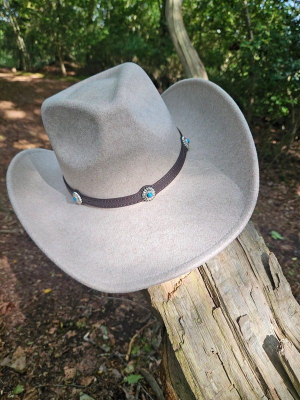 Vegan Felt Cowboy Hat (Ivory)