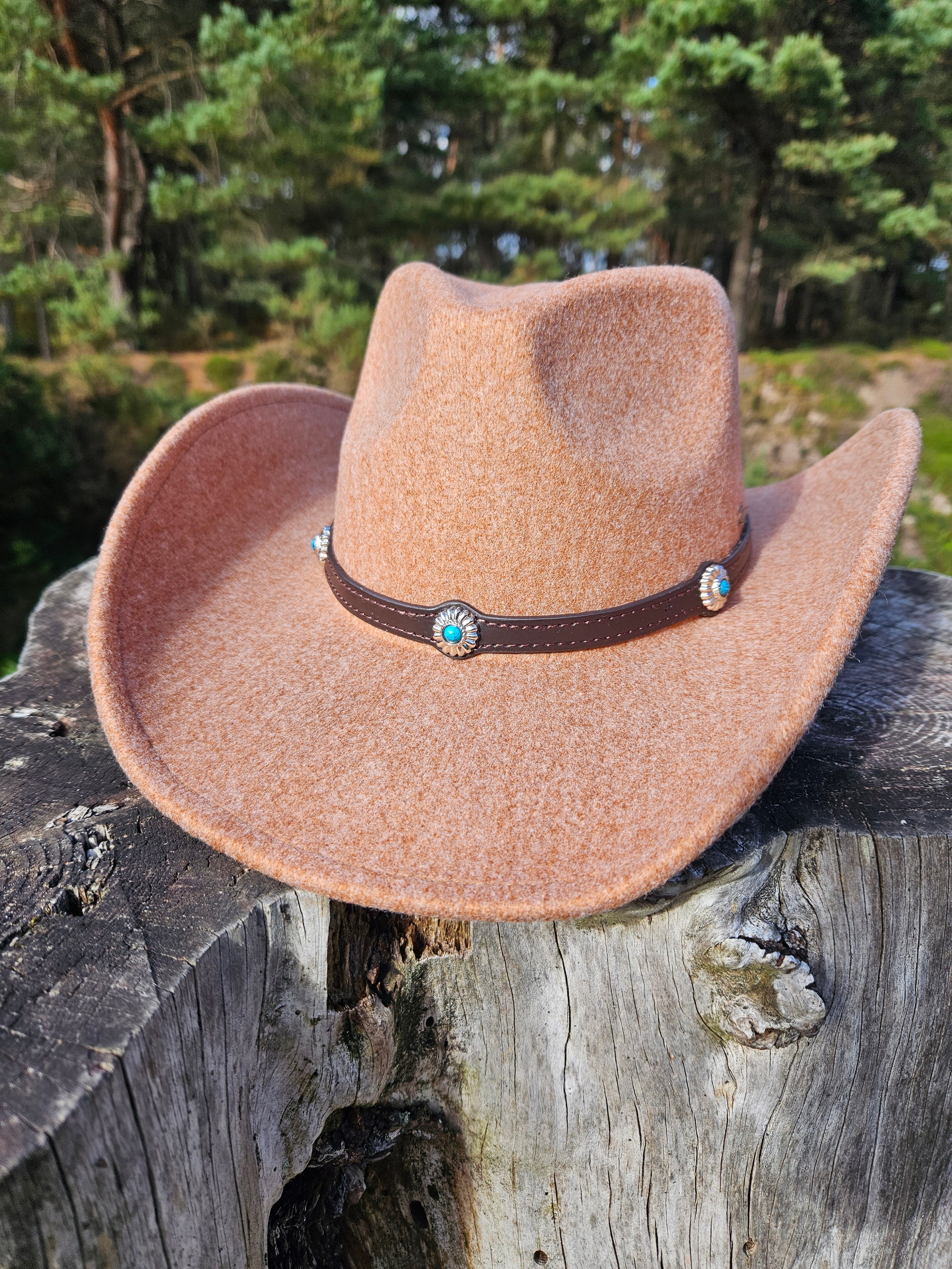 Vegan Felt Cowboy Hat (Terracotta)