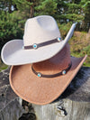 Vegan Felt Cowboy Hat (Ivory)