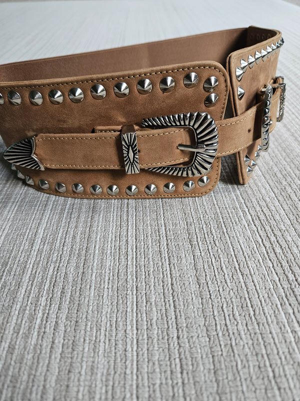 Camel Double Buckle Belt