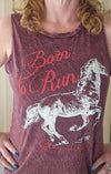 Born to Run Mineral Vest Burgundy