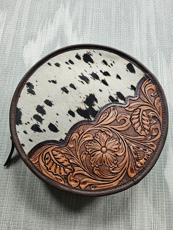 Round Cow Hide Western Bag