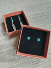 Framed RoundTurquoise Studs