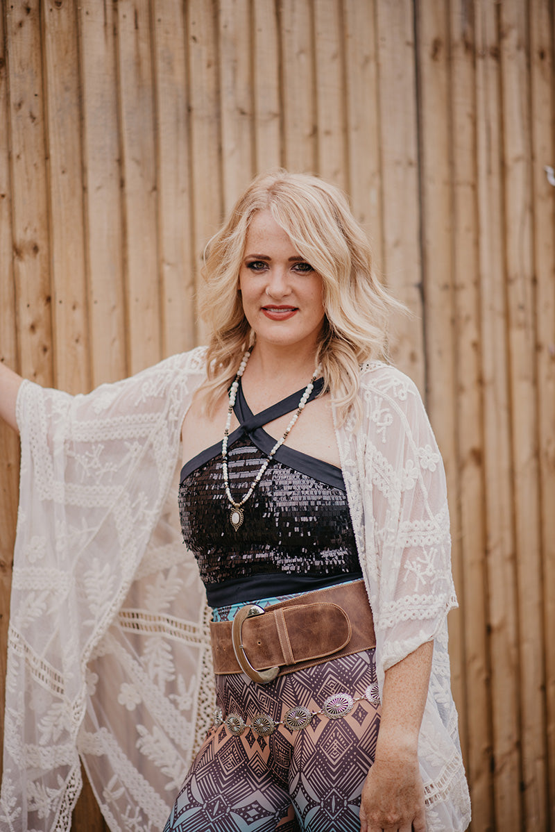 Embroidered Mesh Kimono - Various - Boho Buffalo Accessories
