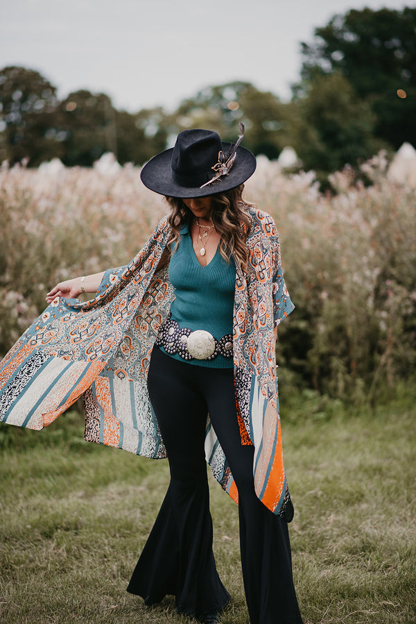 Pre Order - Teal Rib Top