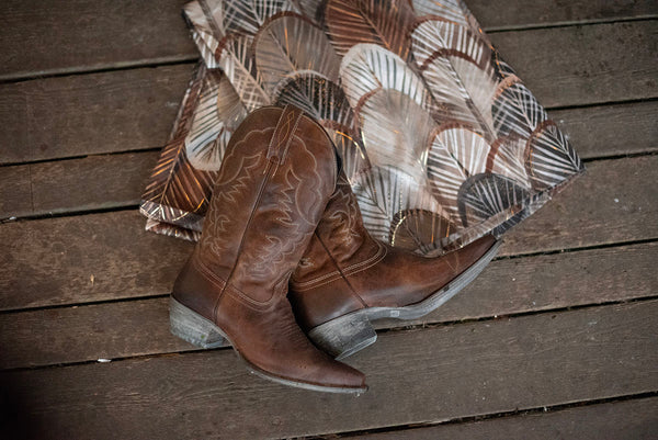 Brown Wide Calf Western Boots