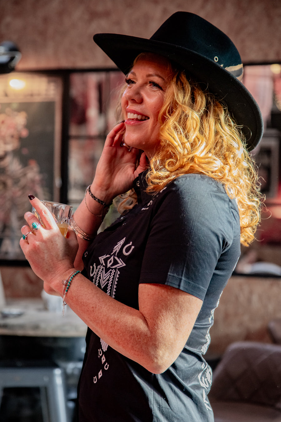 Western Embroidered Shirt Dress