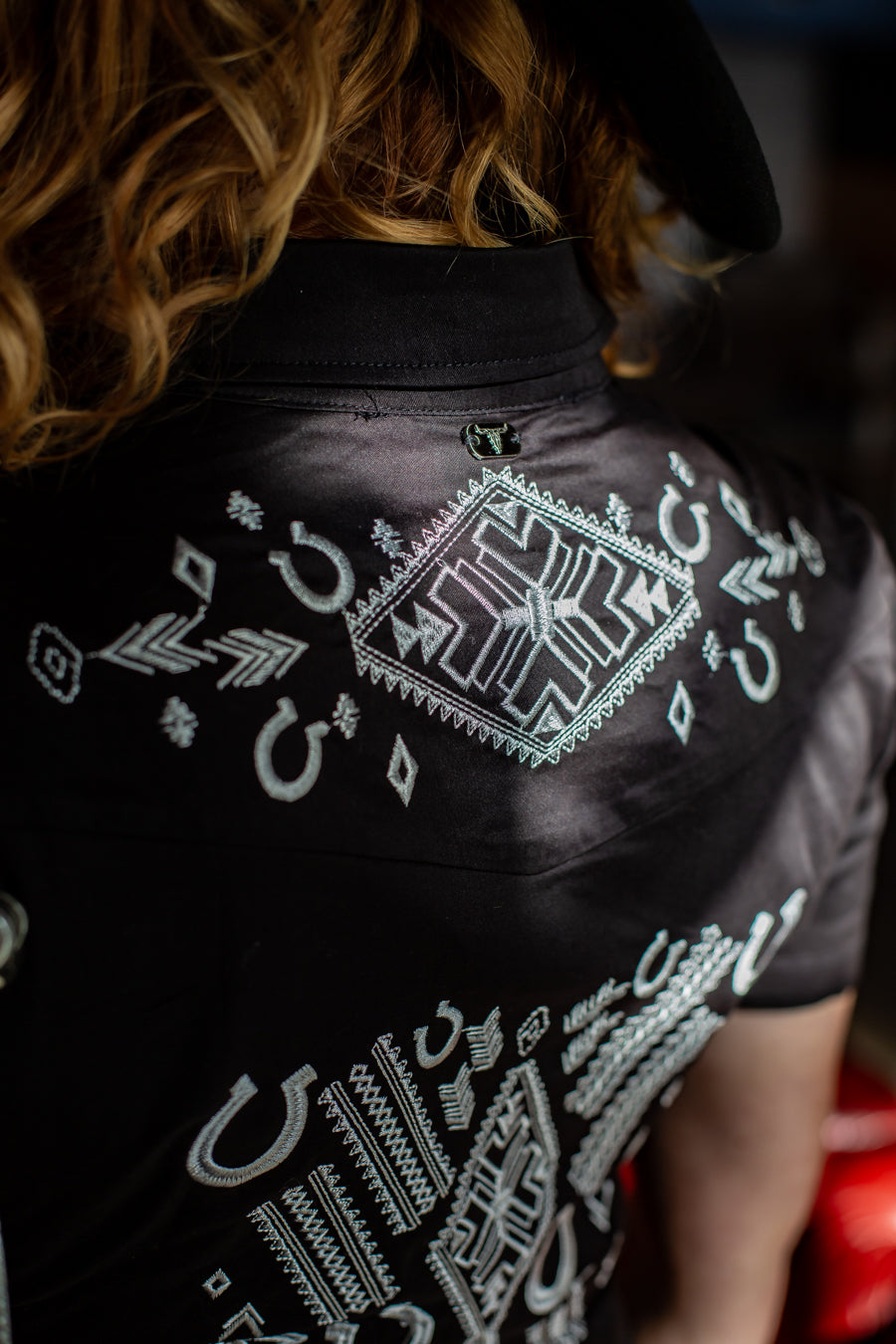 Western Embroidered Shirt Dress