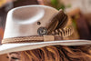 White Natural Feather Western Hat