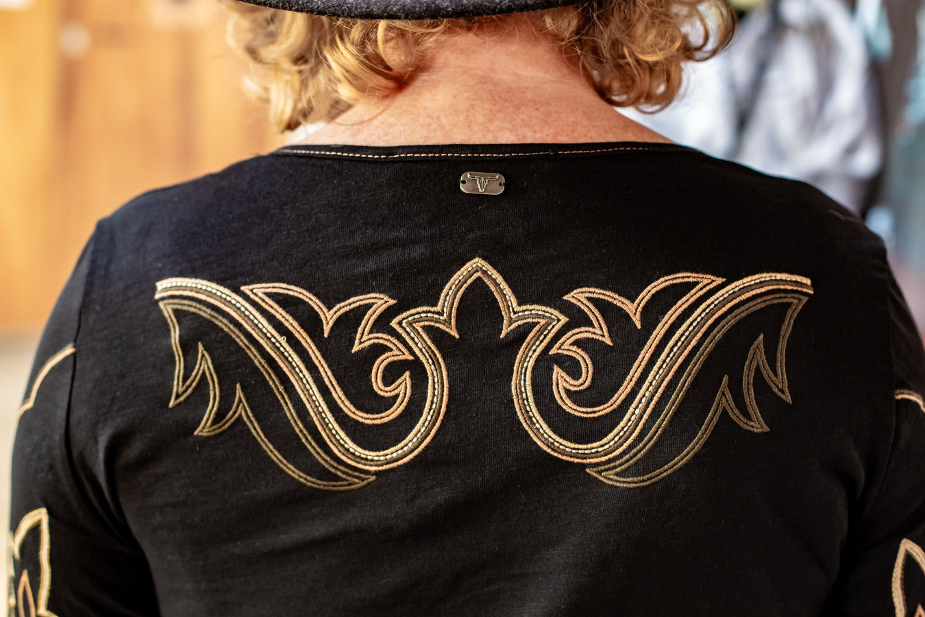 Western Embroidered Long Sleeve Top