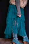 Green Tulle Maxi Skirt