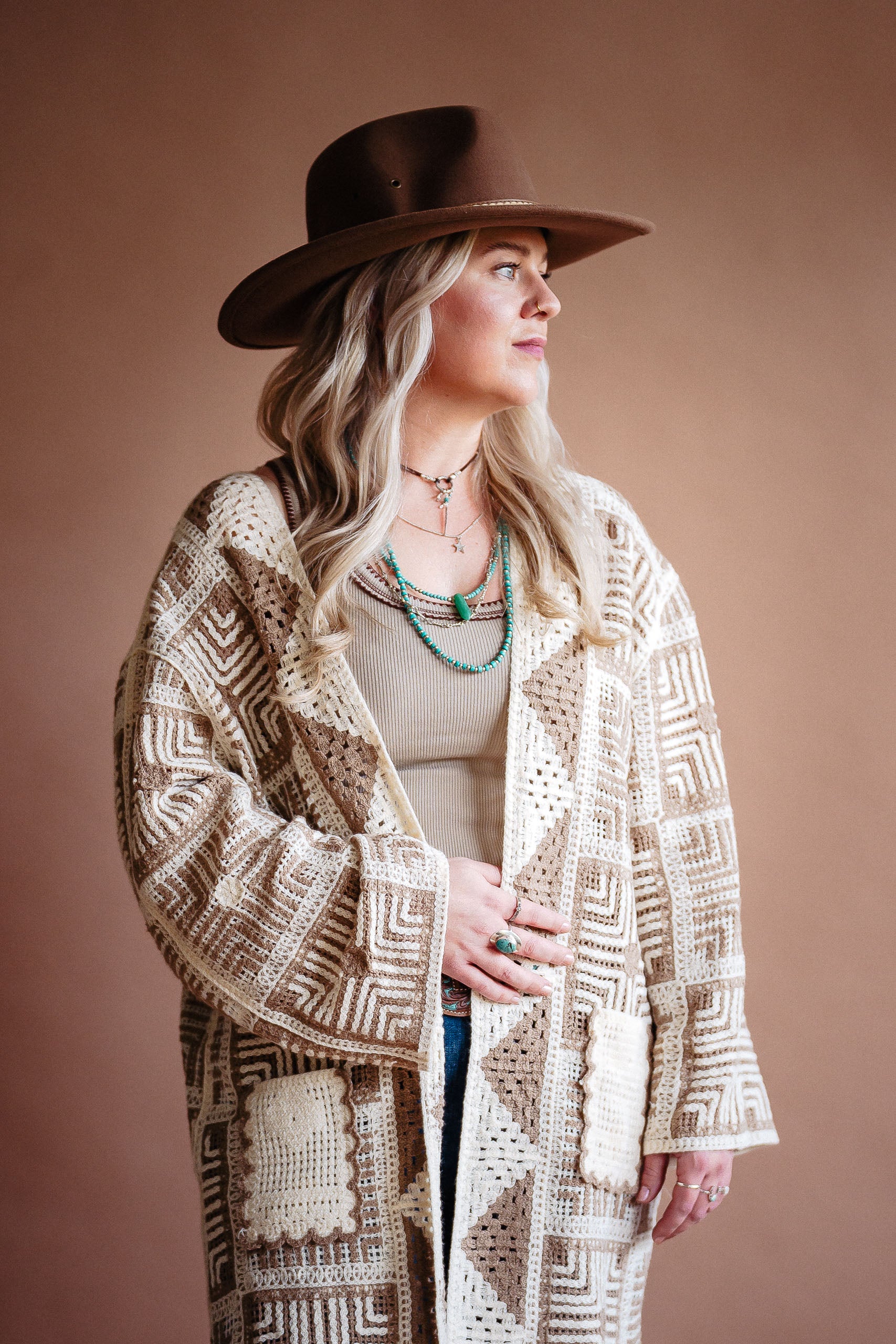 Crochet Patchwork Cardigan - Boho Buffalo Accessories