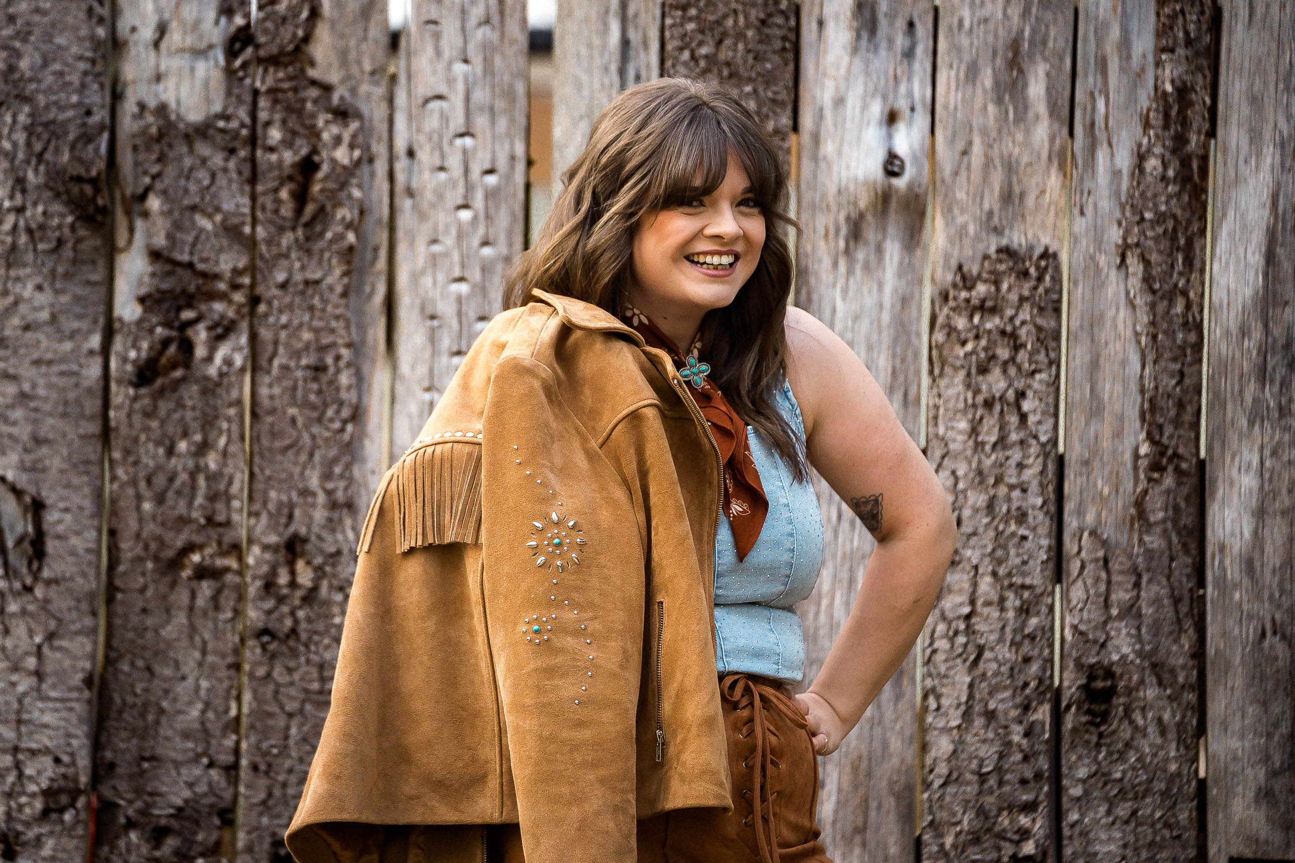 Tan 'Signature' Fringe Jacket - Boho Buffalo Accessories
