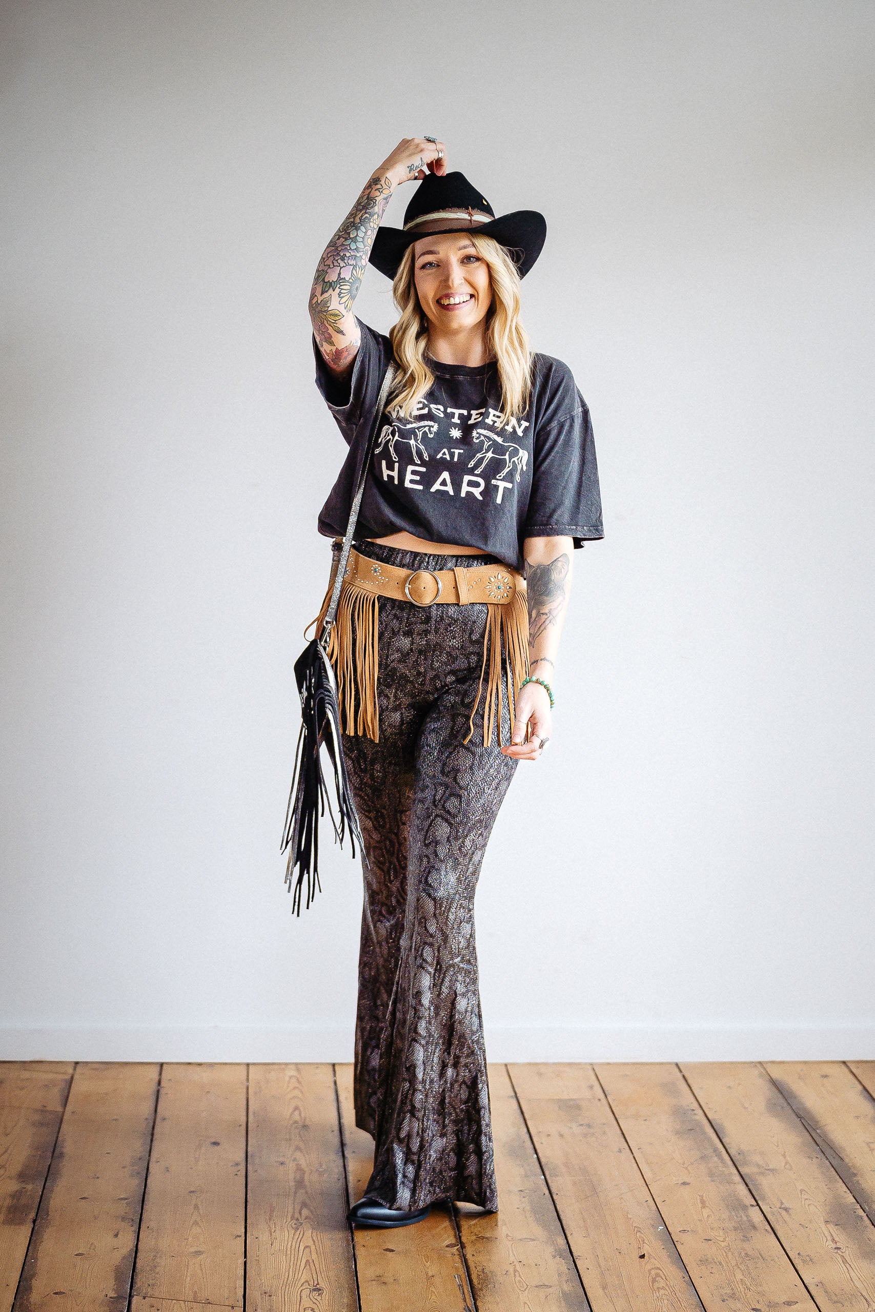 Tan Suede Fringe Belt - Boho Buffalo Accessories