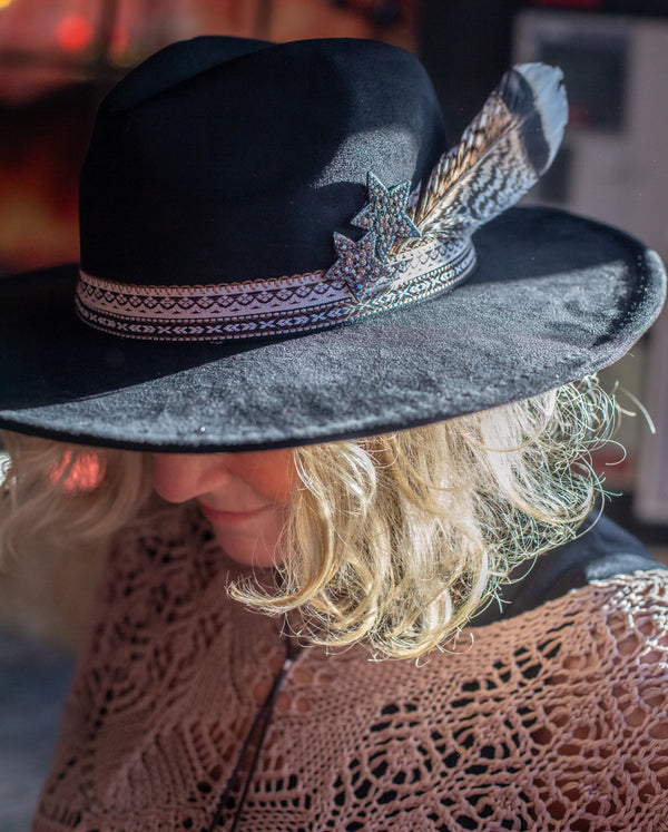 Black Cosmic Fedora Hat