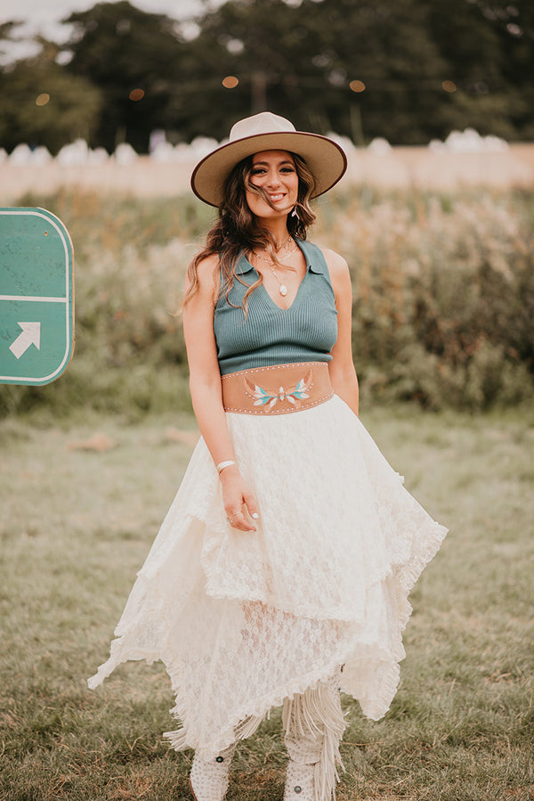 Ivory Lace Handkerchief Skirt