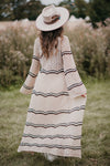 Boho Chic Stripe Knit Cardigan
