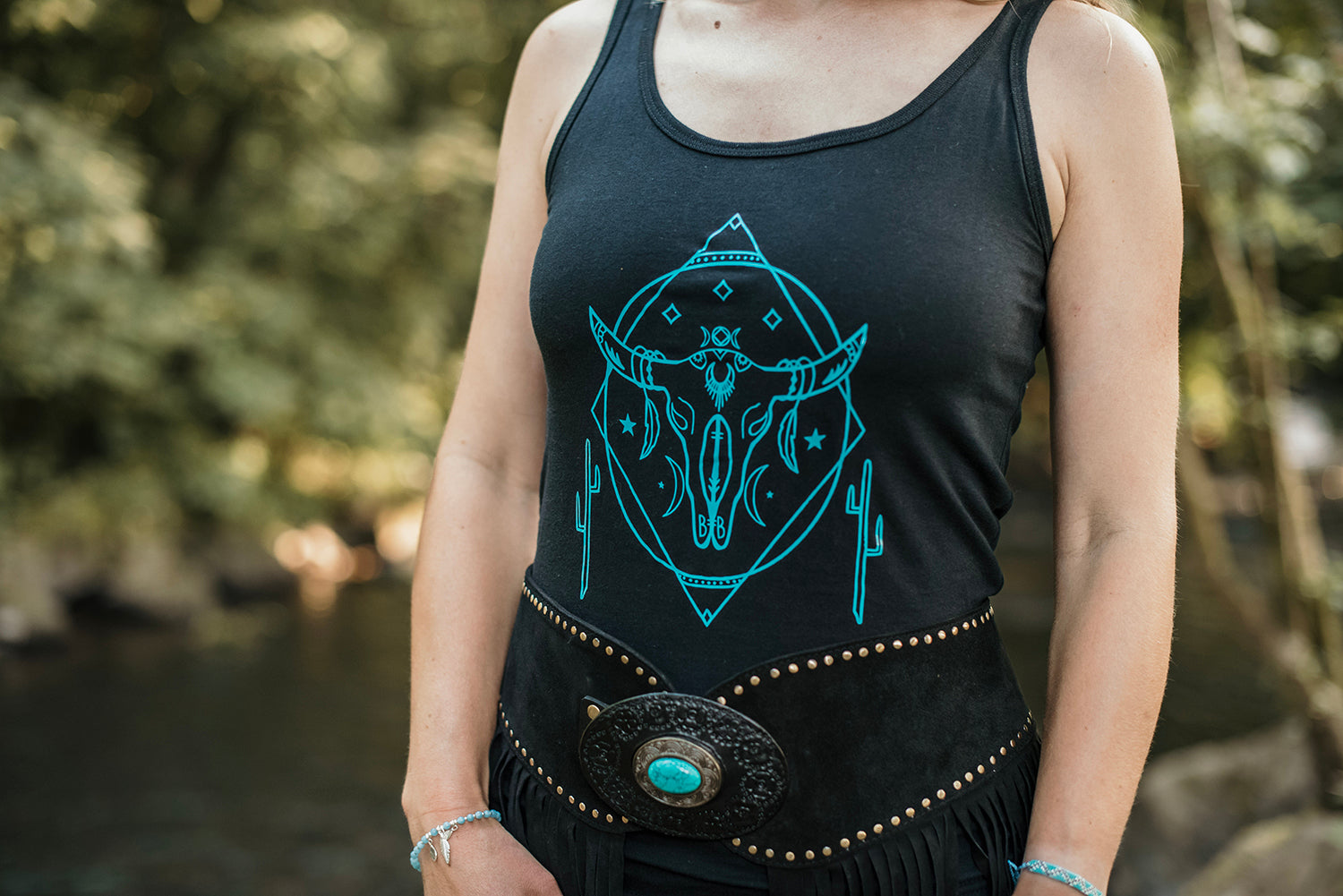 Longhorn Vest black/beige L