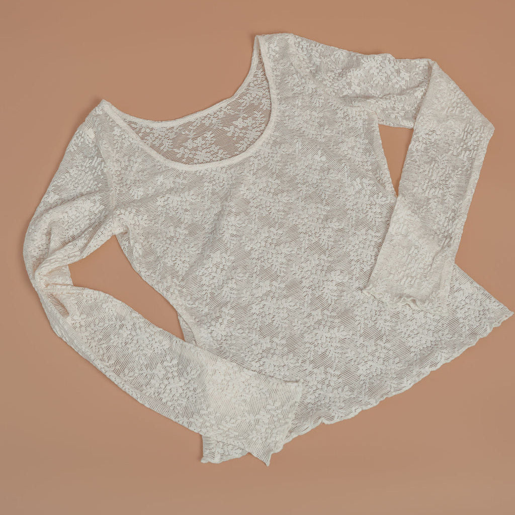 Cream Lace Reversible Top