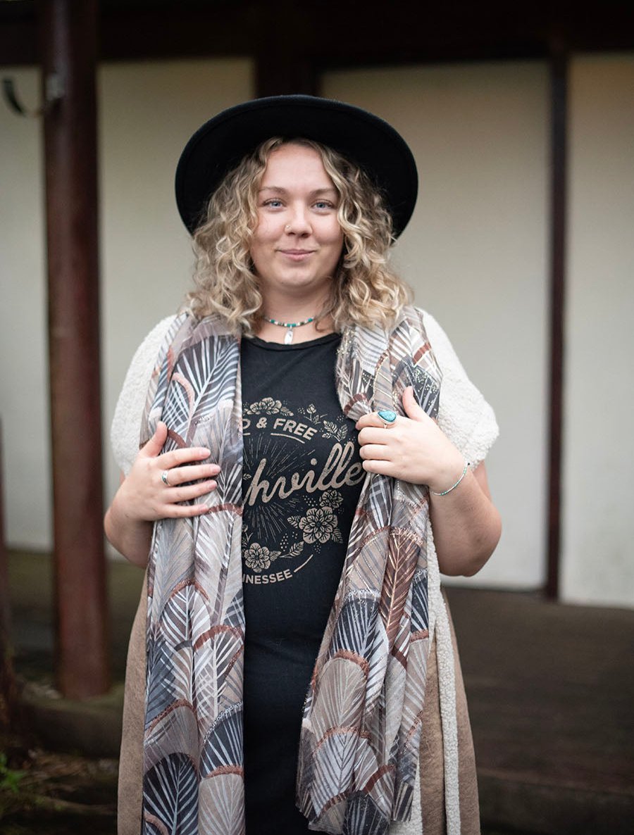 Autumn Feathers Shimmer Scarf