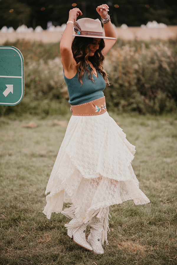 Ivory Lace Handkerchief Skirt