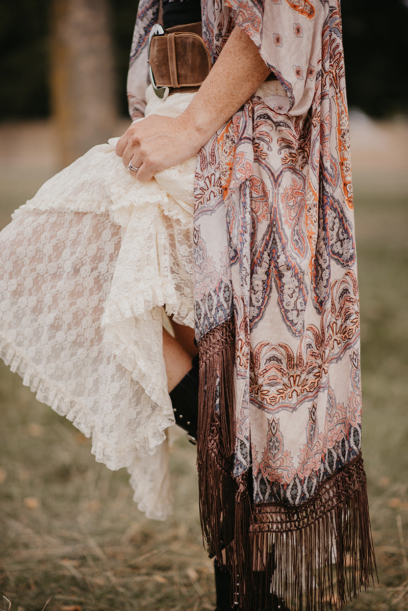 Fringed Darlin' Kimono - Boho Buffalo Accessories