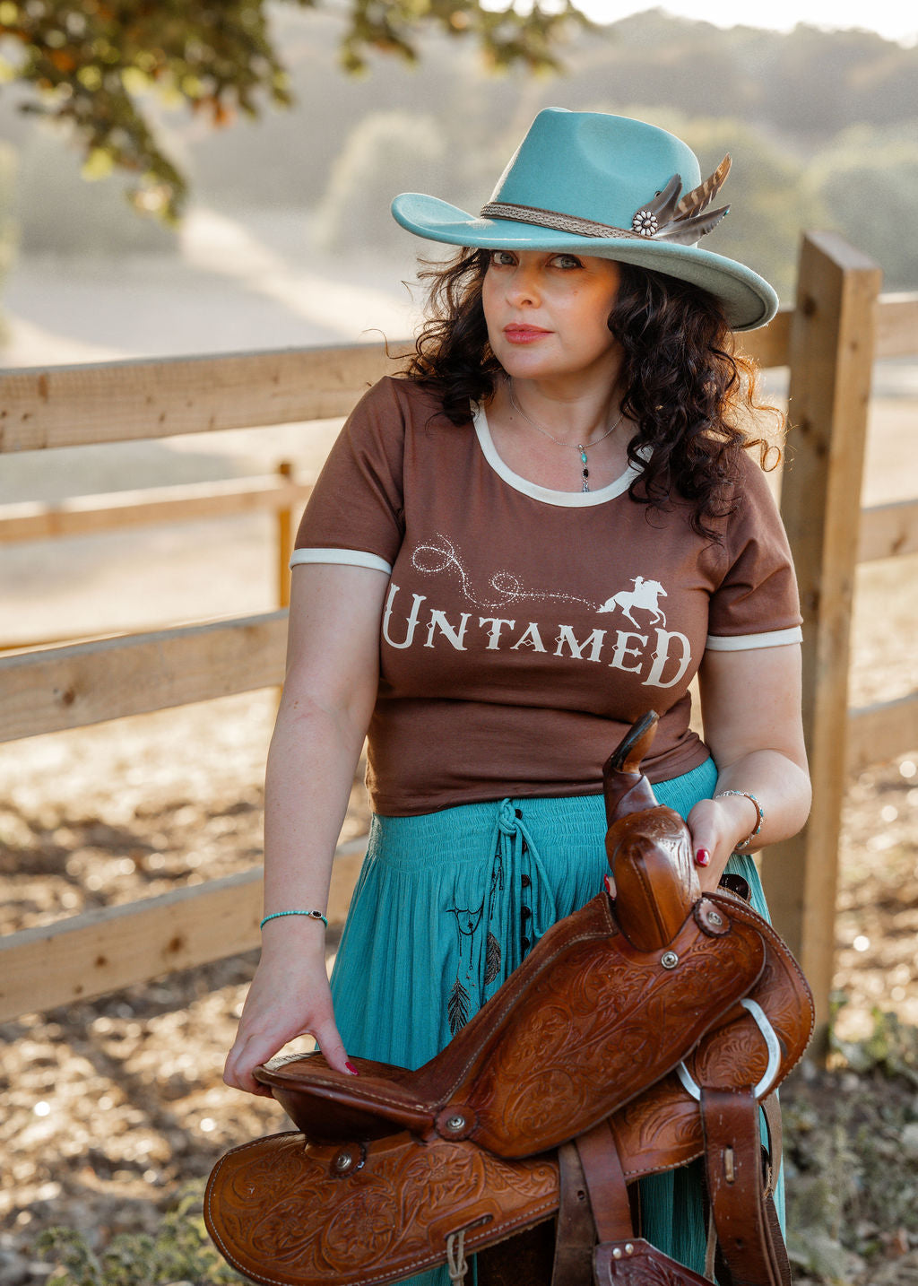 Dusty Teal Western Hat