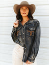 Buffalo Embroidered Denim Shirt (S-3XL) - Boho Buffalo Accessories
