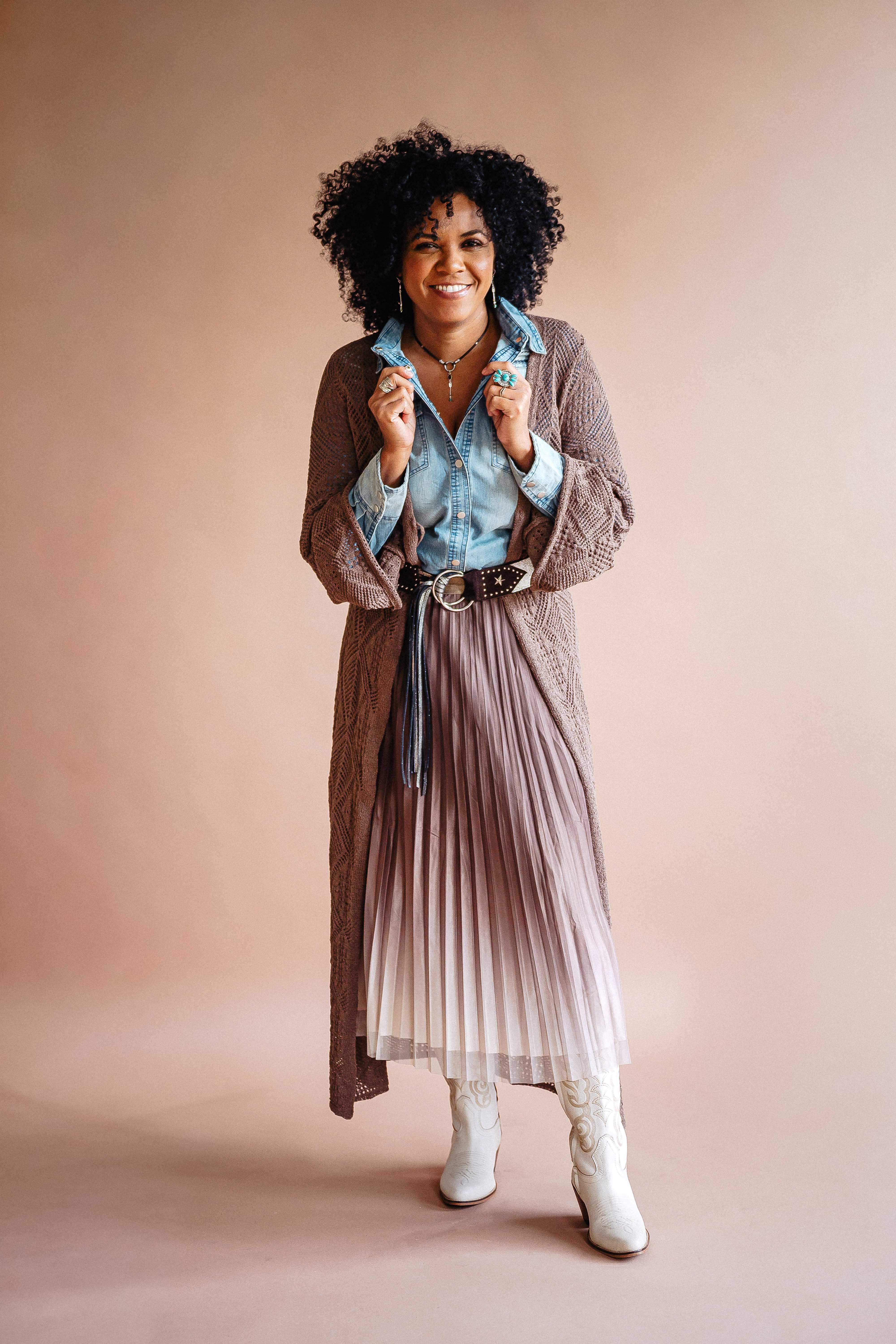 'Cookies & Cream' Maxi Skirt - Boho Buffalo Accessories