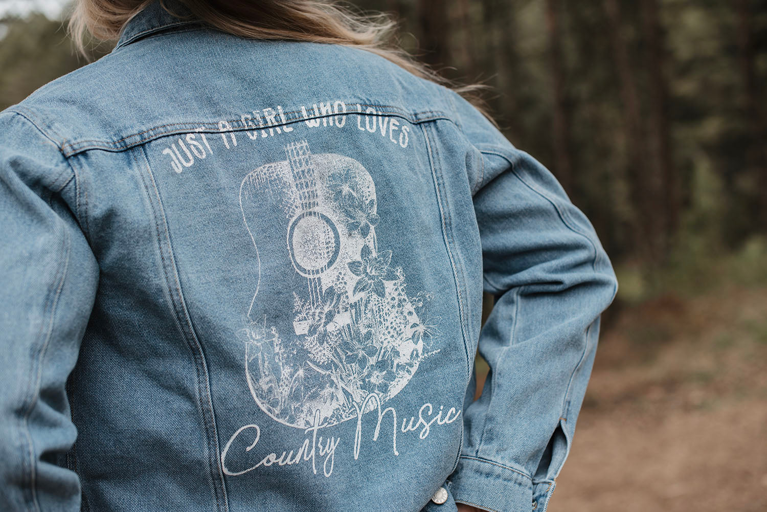 Country Music Denim Print jacket