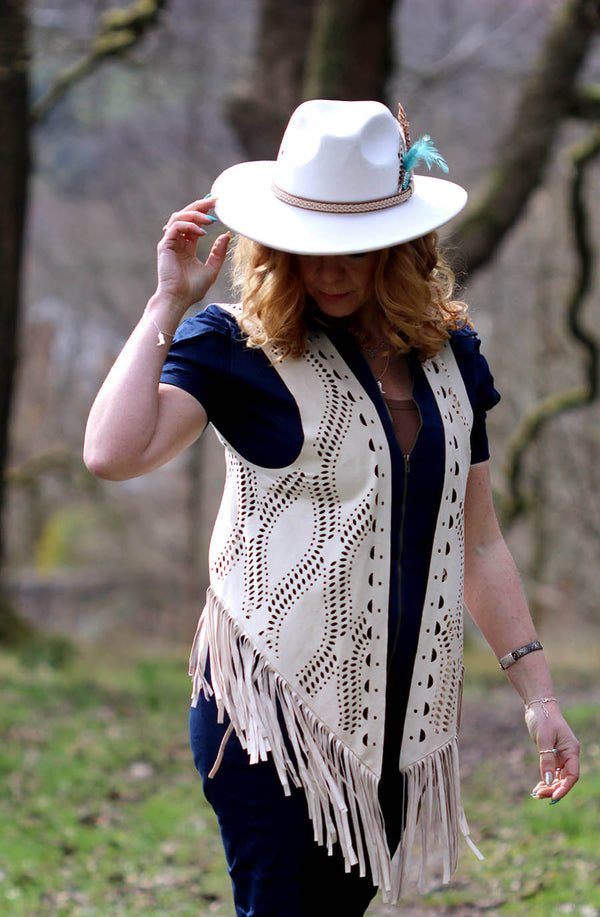 Fringe Cut Work Waistcoat - Various